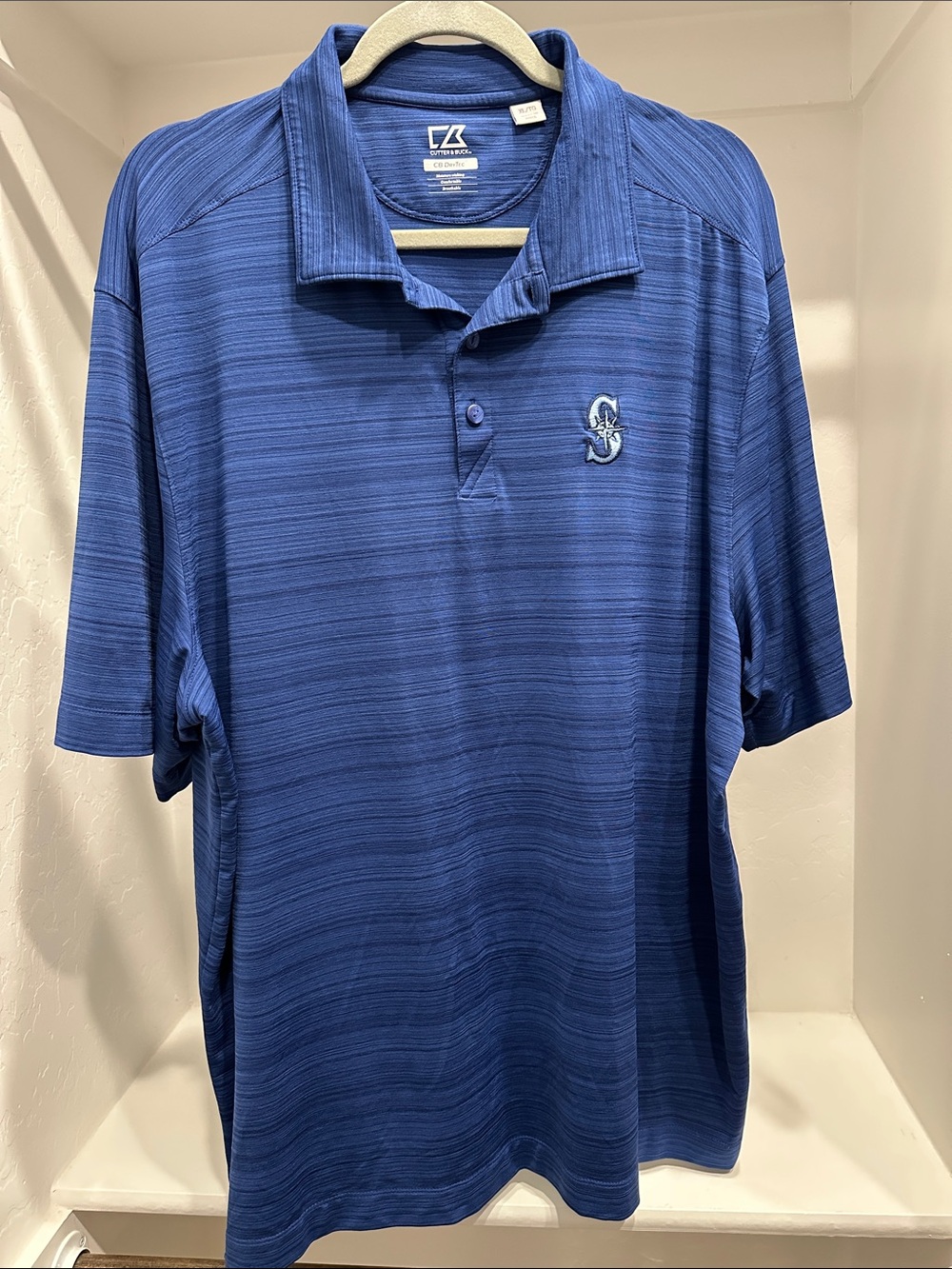 Cutter & Buck Navy Blue Seattle Mariners Performance Polo
